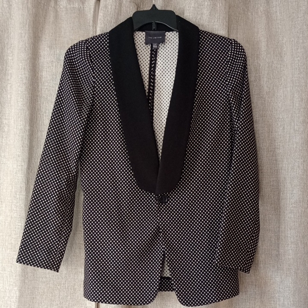 The Limited Black and White Polka Dot Blazer‎